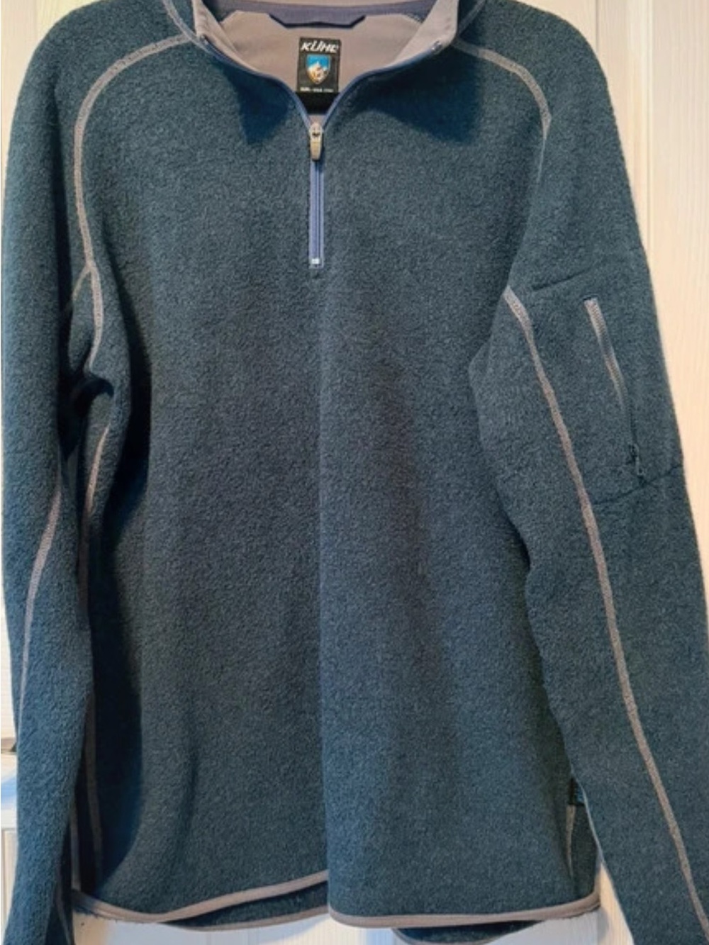 Kuhl Men's Teal Zip-Up Fleece Jacket with Contrast Trim